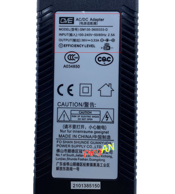 *Brand NEW* GVE 36V 3.33A GM120-360333-D AC DC ADAPTER POWER SUPPLY